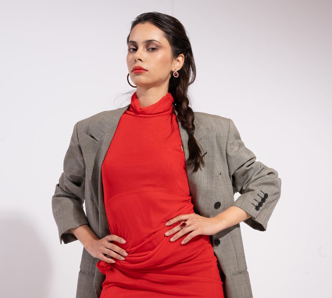 Blazer e vermelho